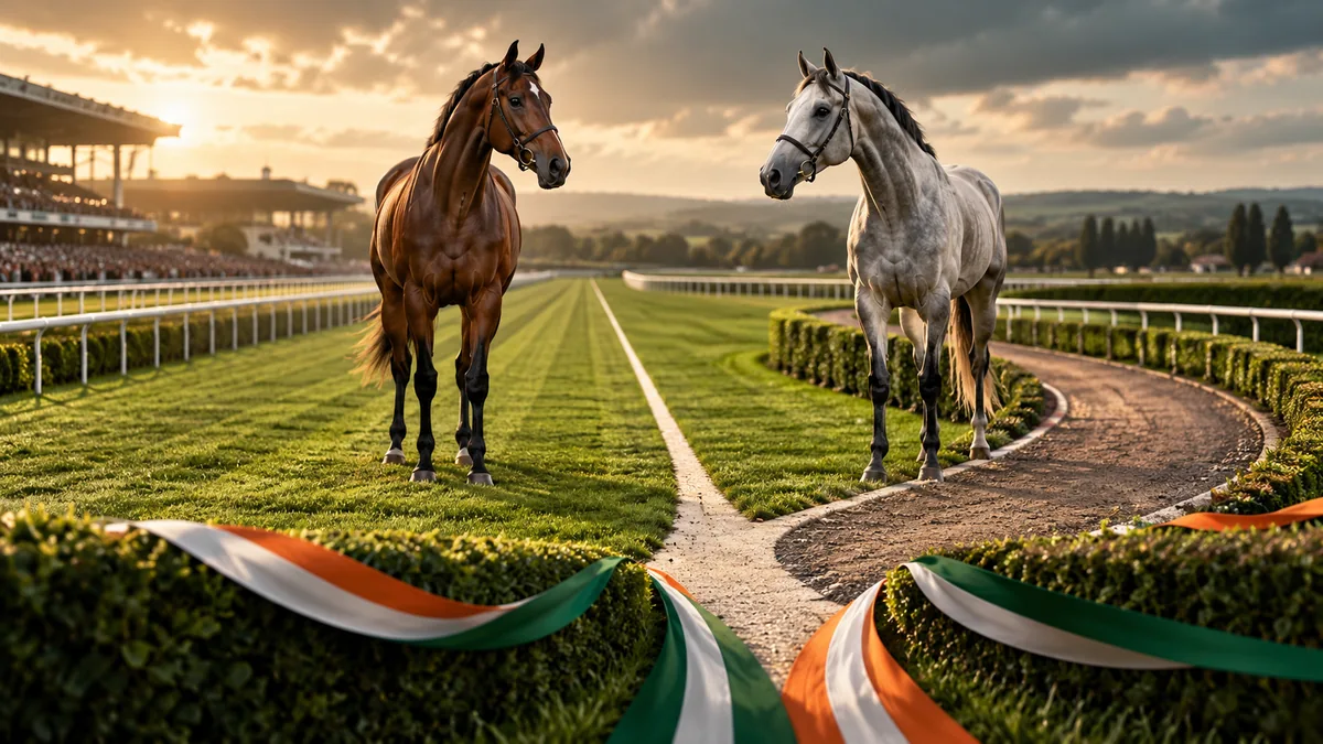 AI-generated illustration: Horses and contrasting pathways illustrating fixed prices and pool pricing